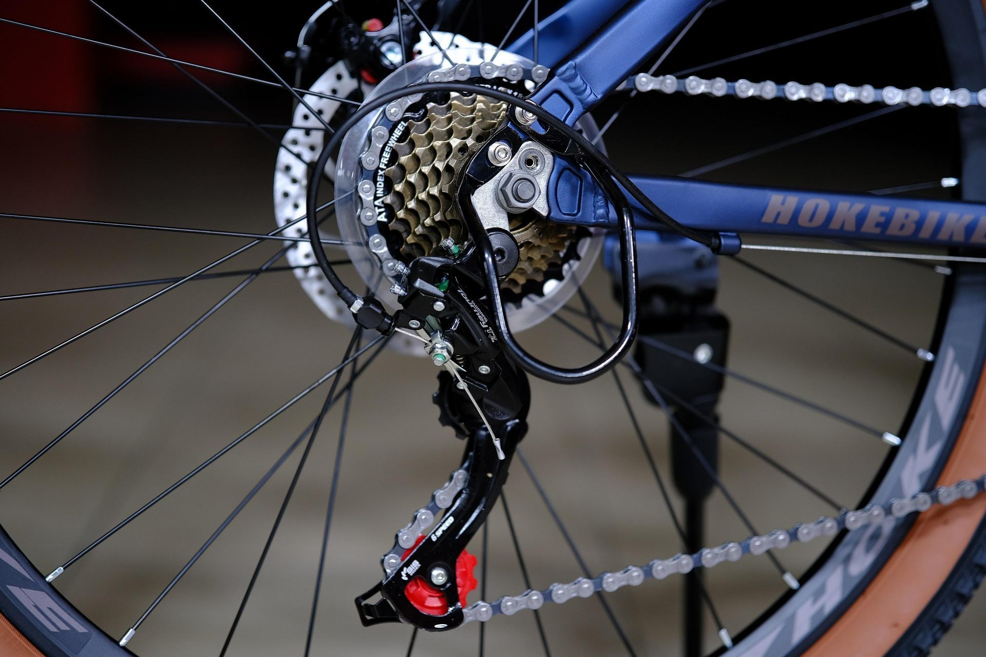 Задний переключатель Shimano Tourney TZ500 оригинал HOKE ONE WAY 26 матовый синий-коричневый